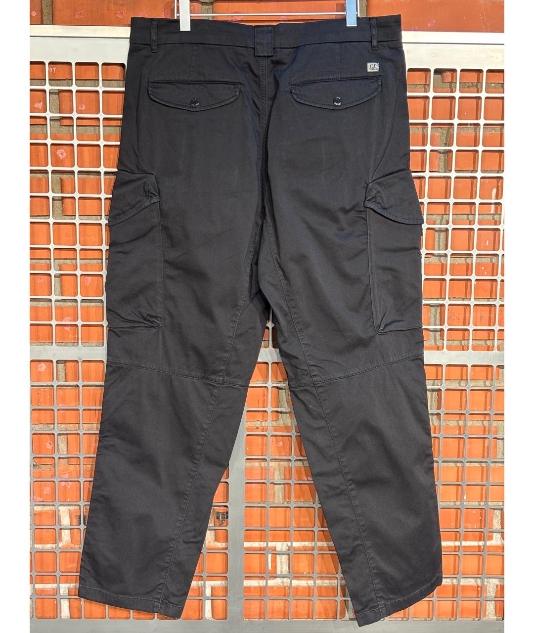CP COMPANY Черные хлопко-эластановые повседневные брюки, фото 7