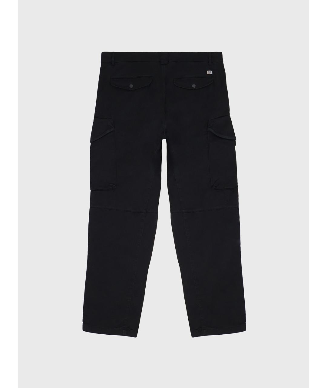 CP COMPANY Черные хлопко-эластановые повседневные брюки, фото 4