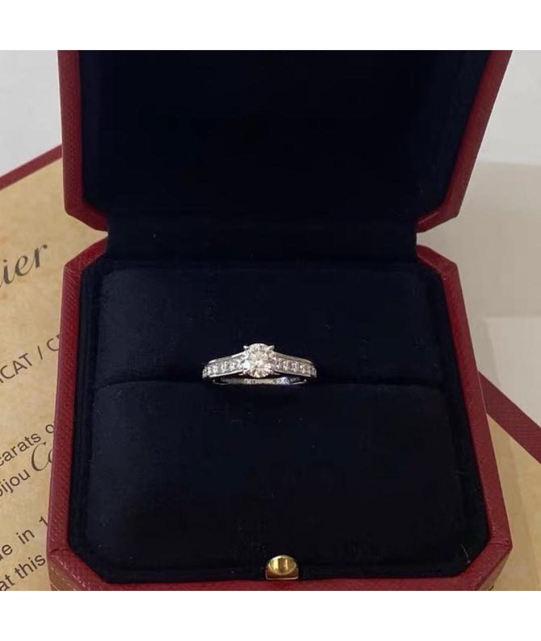 CARTIER Белое платиновое кольцо, фото 2