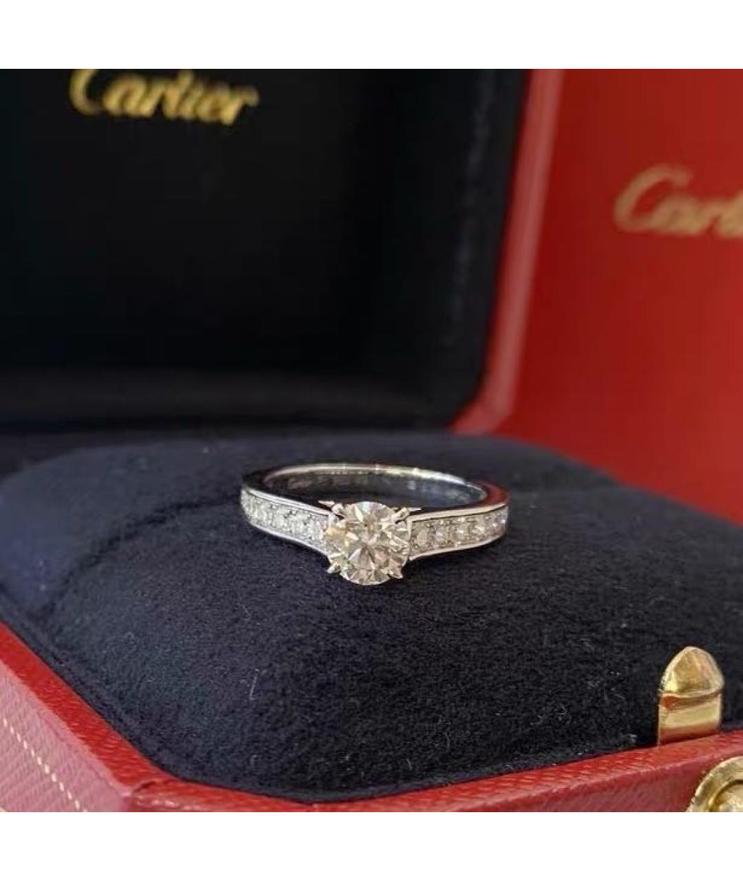 CARTIER Белое платиновое кольцо, фото 3