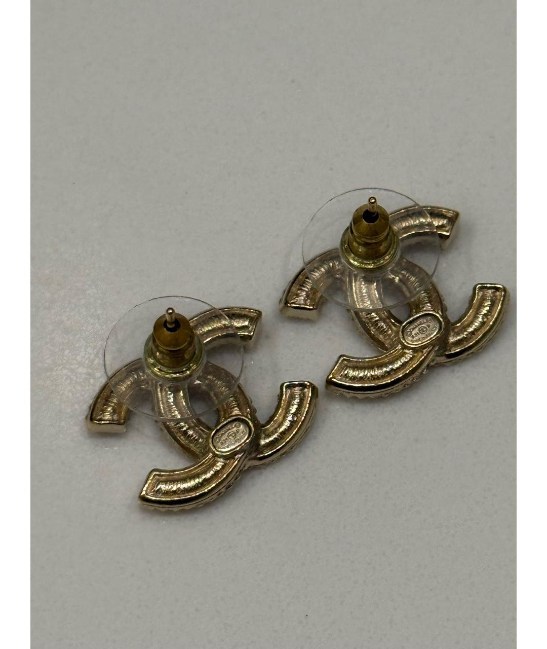 CHANEL Золотые серьги, фото 2