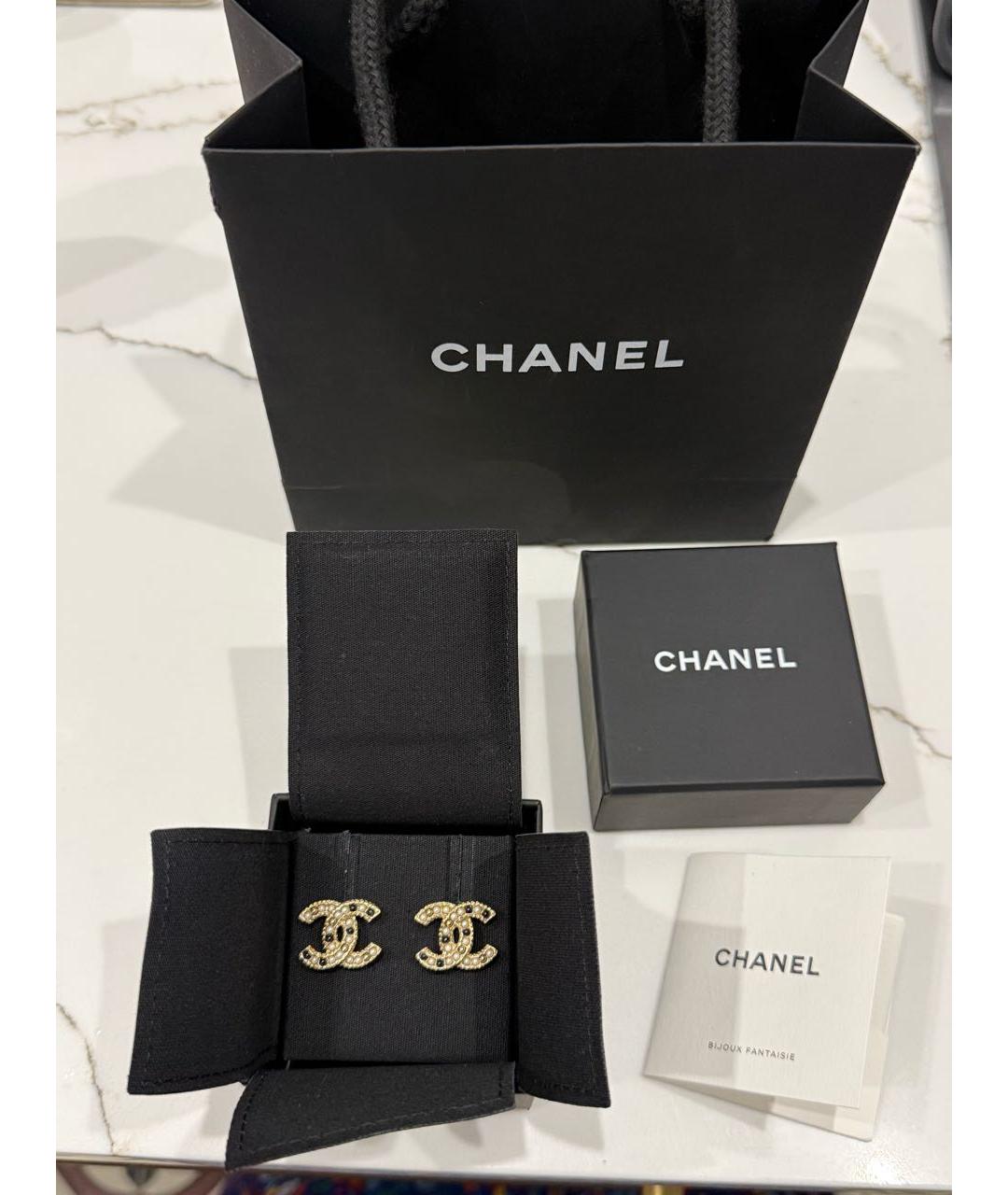 CHANEL Золотые серьги, фото 4