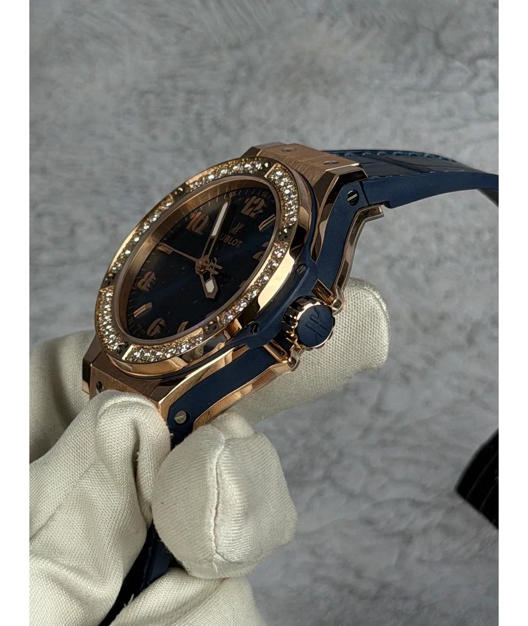 HUBLOT Синие часы из розового золота, фото 4