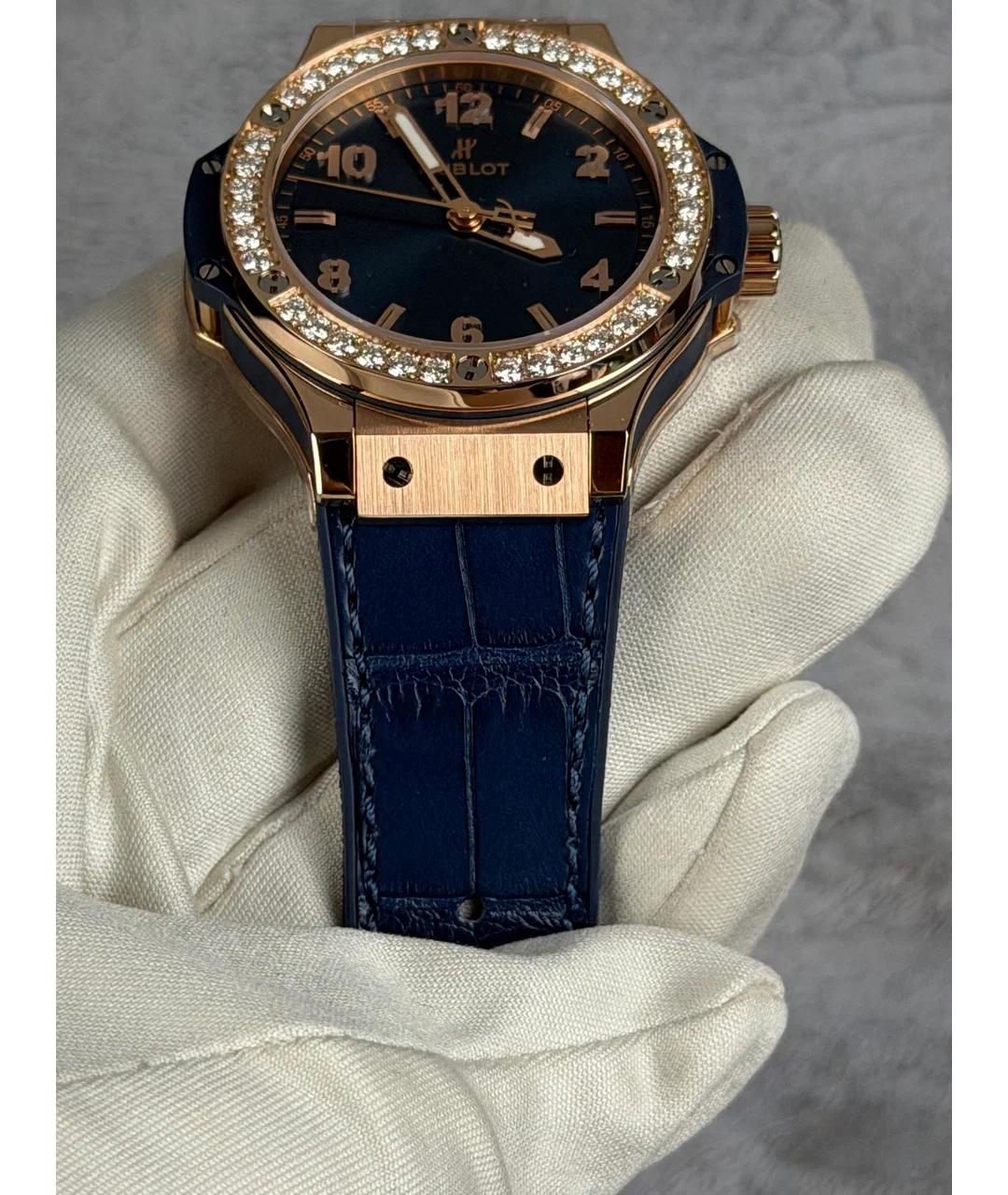 HUBLOT Синие часы из розового золота, фото 6