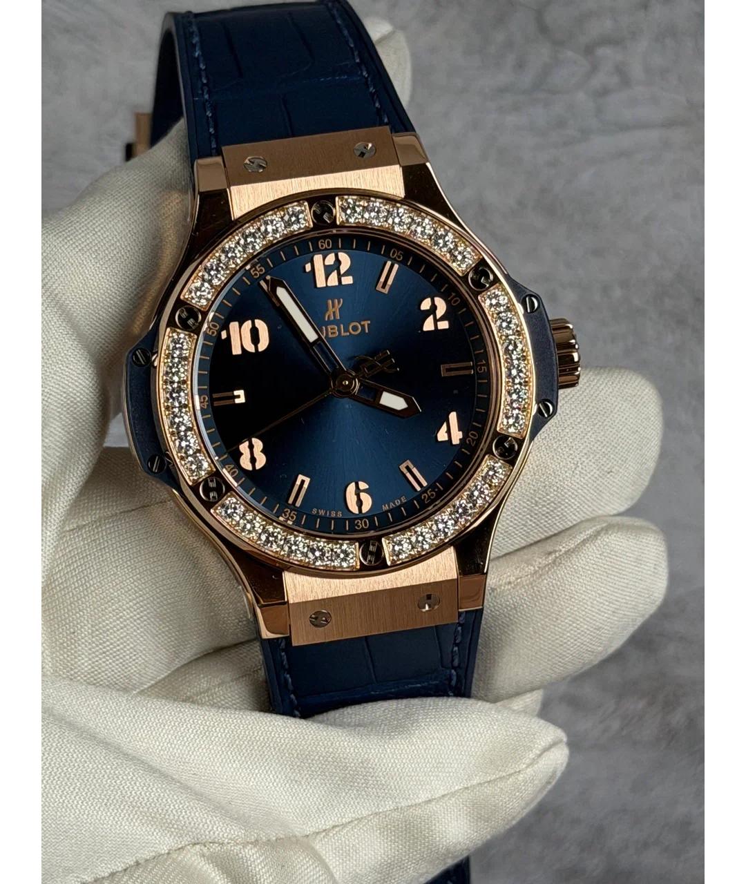 HUBLOT Синие часы из розового золота, фото 2
