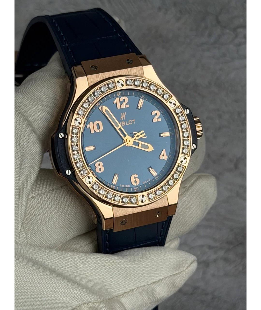 HUBLOT Синие часы из розового золота, фото 3