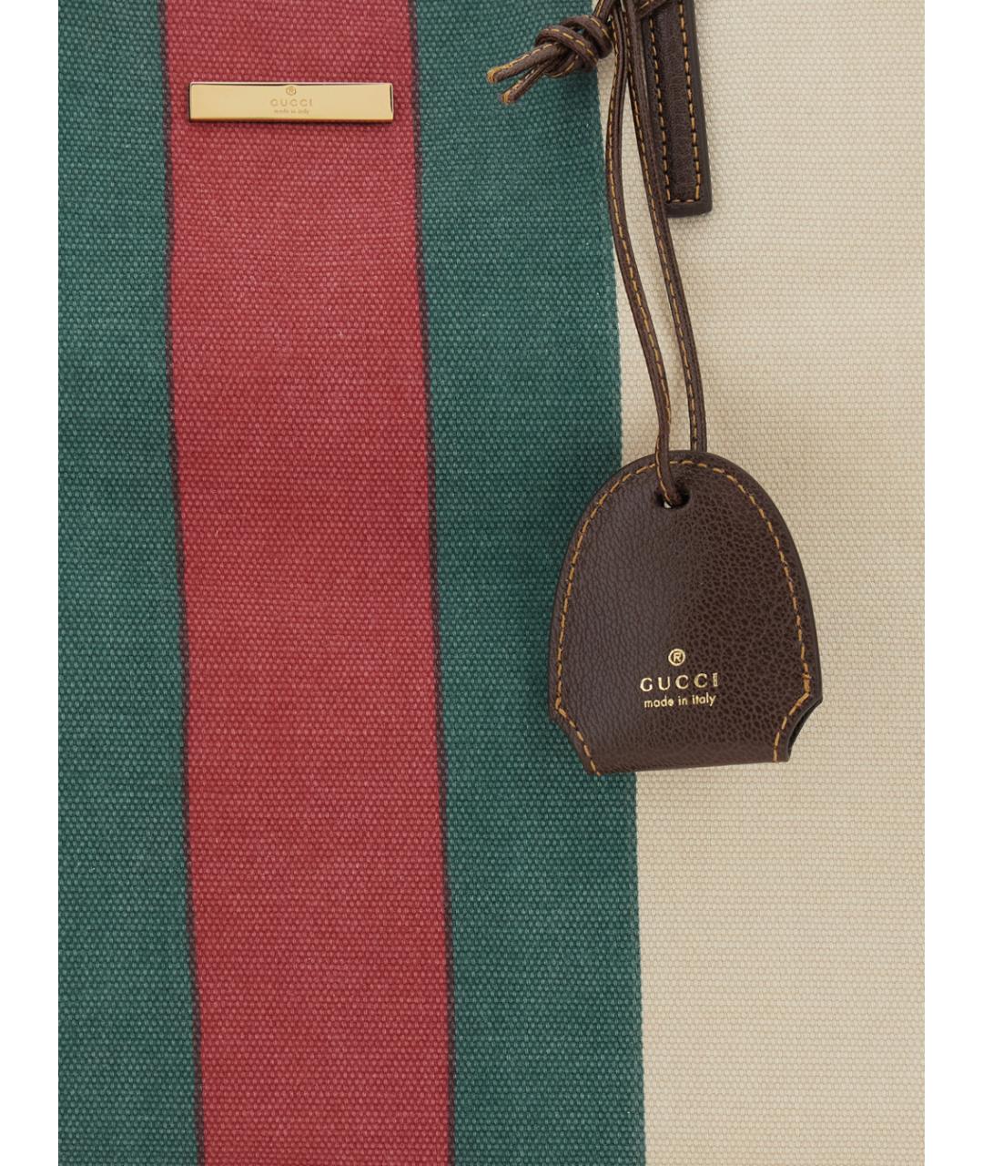 GUCCI Бежевая канва сумка тоут, фото 3