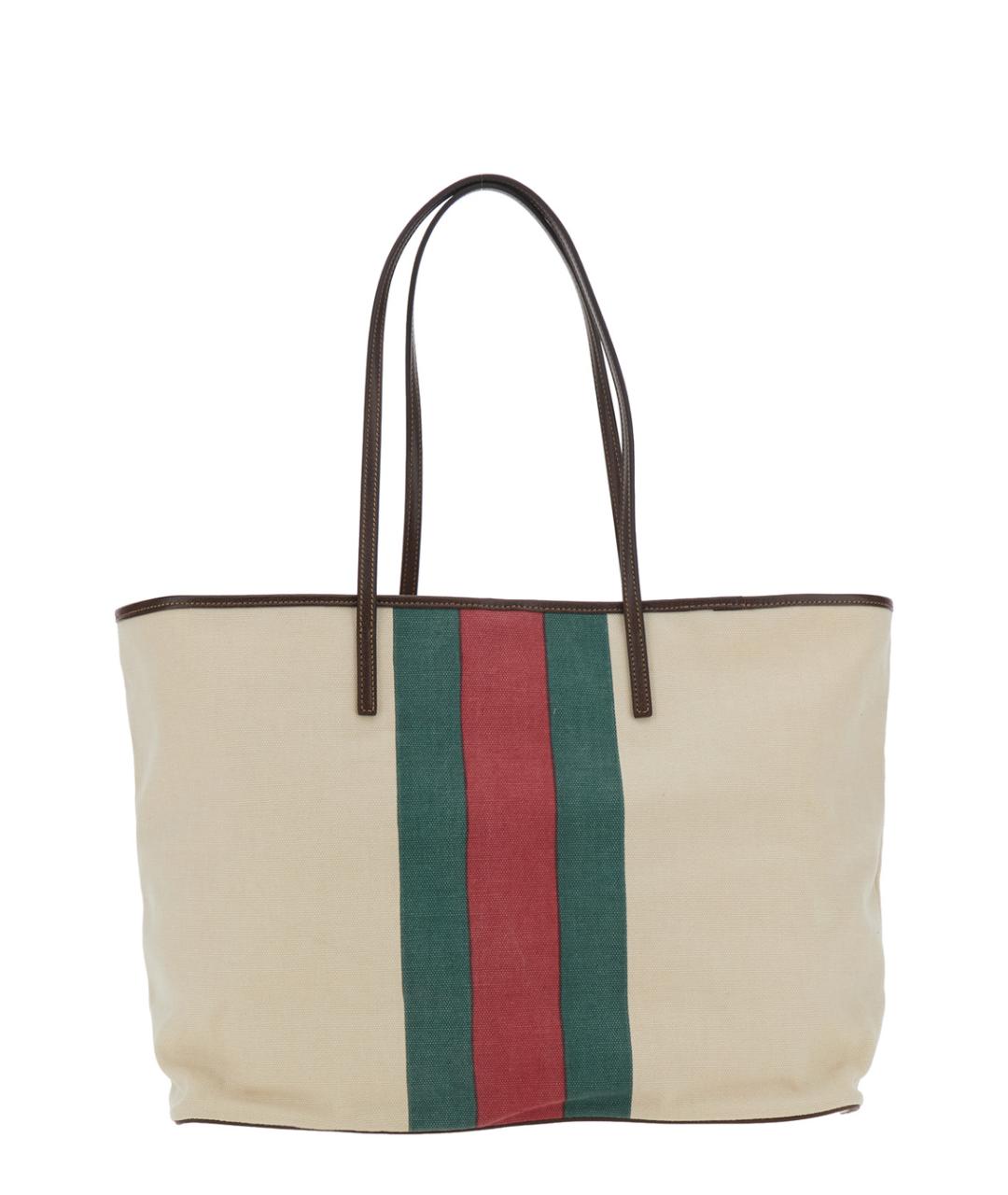 GUCCI Бежевая канва сумка тоут, фото 2