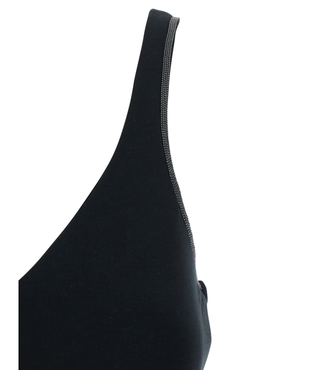 BRUNELLO CUCINELLI Черная хлопковая блузы, фото 3