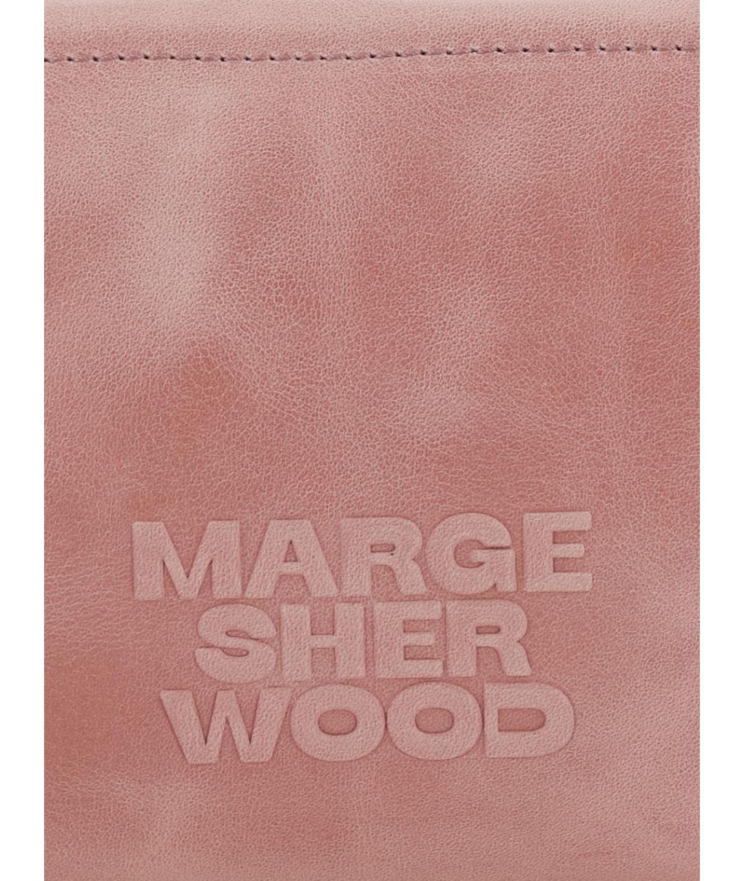 MARGESHERWOOD Розовая кожаная сумка через плечо, фото 3