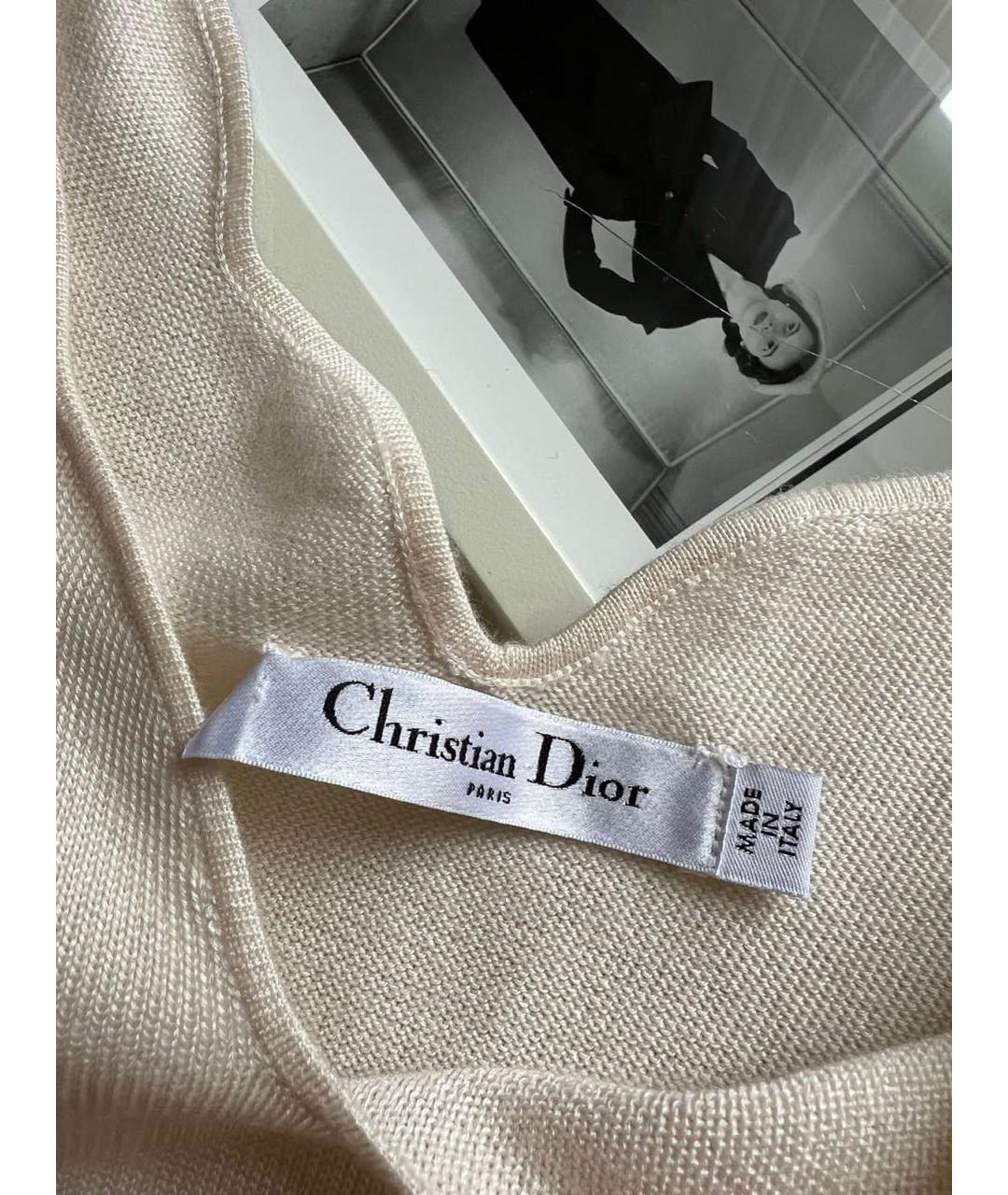 CHRISTIAN DIOR Бежевый джемпер / свитер, фото 5