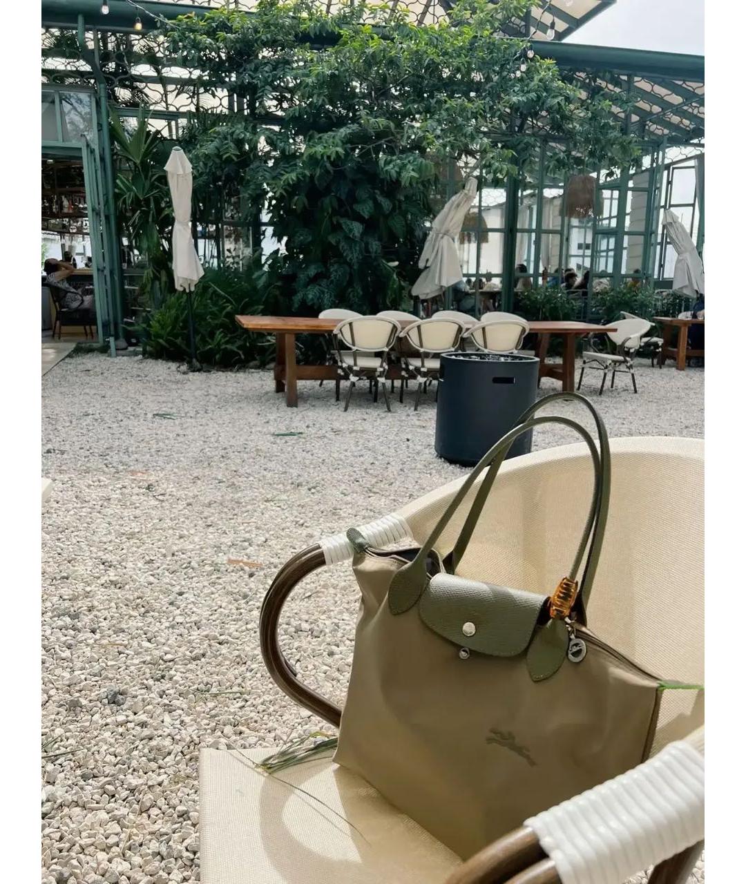 LONGCHAMP Хаки нейлоновая сумка тоут, фото 6