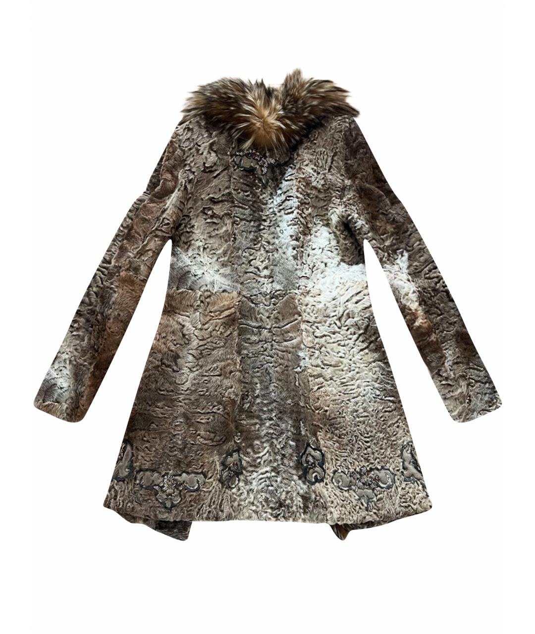 PRADA Серая меховая дубленка, фото 1