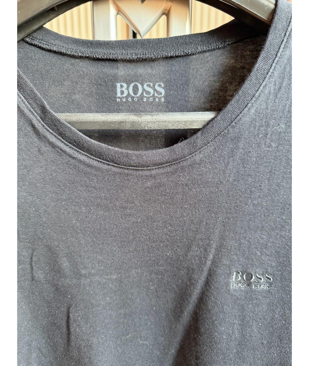 HUGO BOSS Черная хлопковая футболка, фото 3