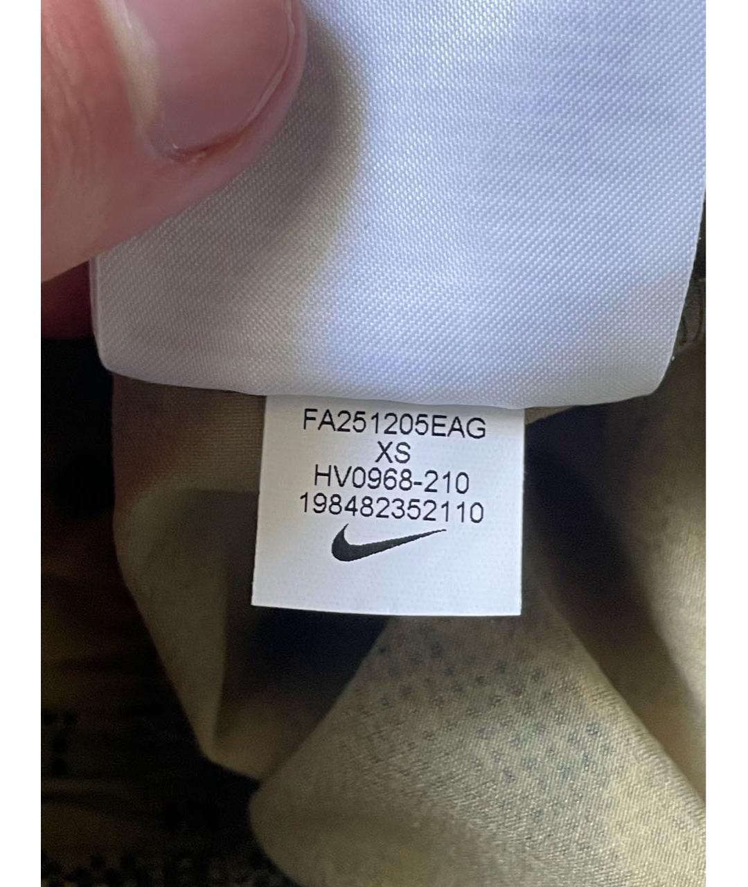 NIKE Хаки нейлоновые повседневные брюки, фото 8