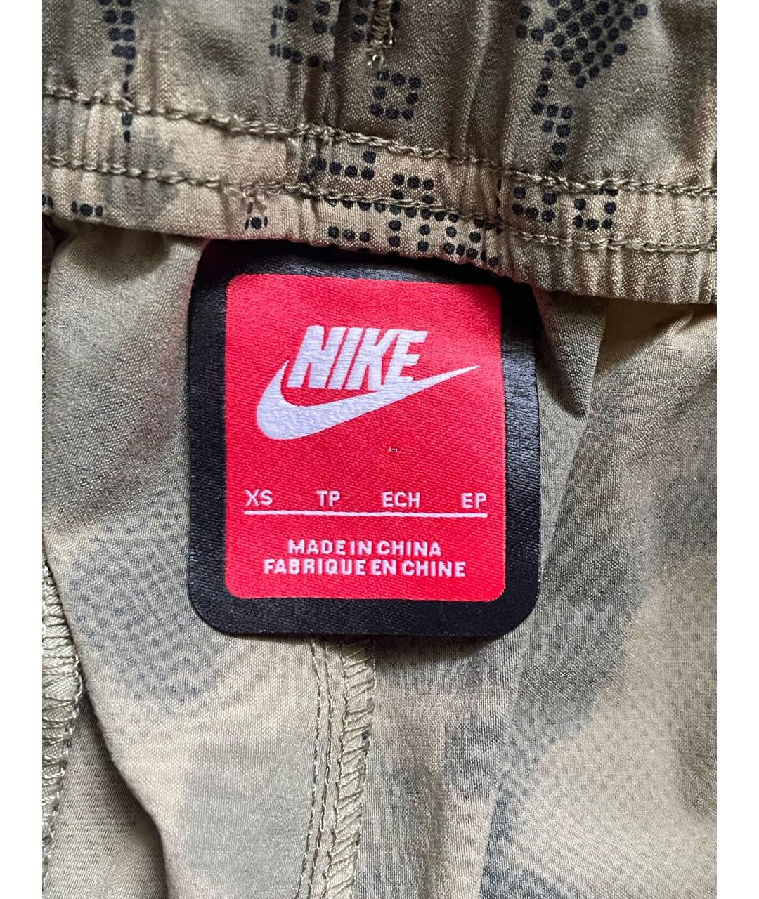 NIKE Хаки нейлоновые повседневные брюки, фото 6