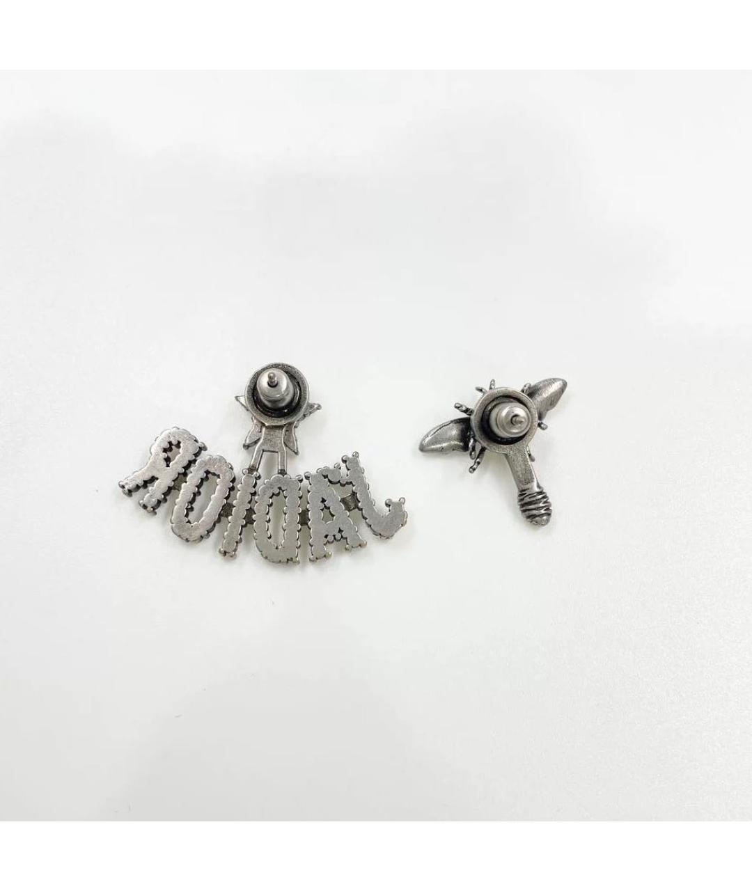 CHRISTIAN DIOR Серебряные металлические серьги, фото 2