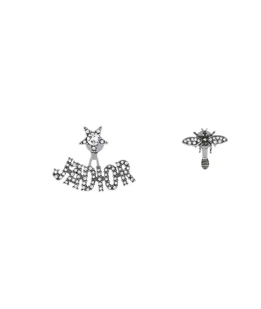 CHRISTIAN DIOR Серебряные металлические серьги, фото 1