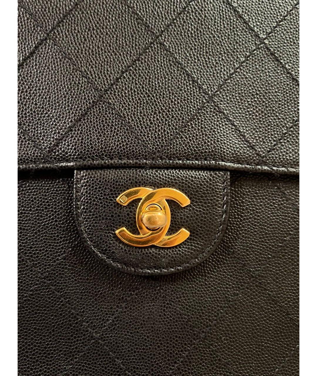 CHANEL Черная кожаная сумка через плечо, фото 6