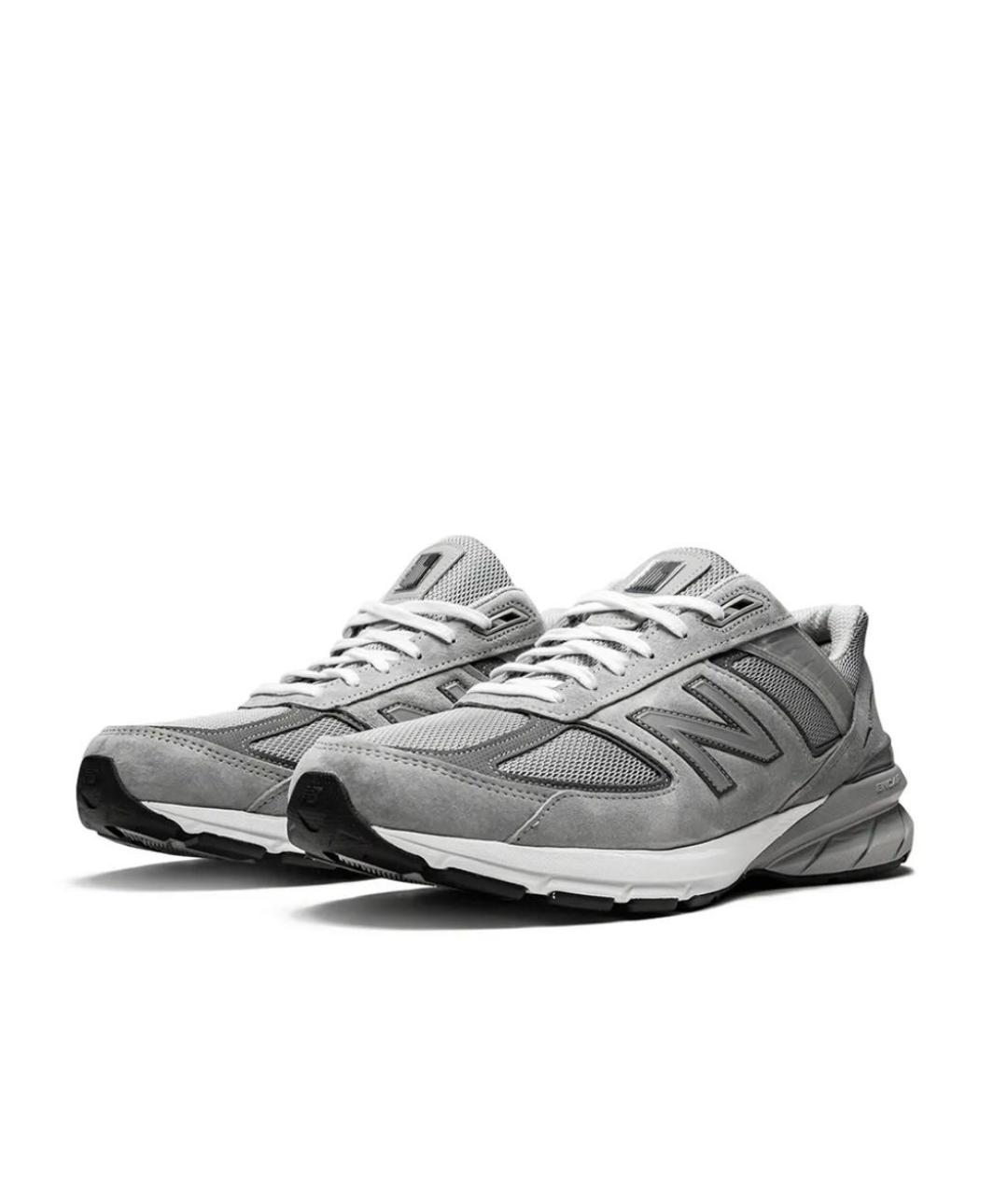 NEW BALANCE Серые замшевые низкие кроссовки / кеды, фото 2