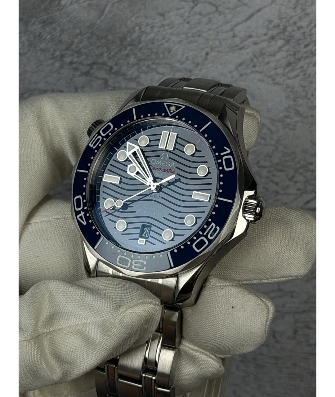 OMEGA Синие металлические часы, фото 3