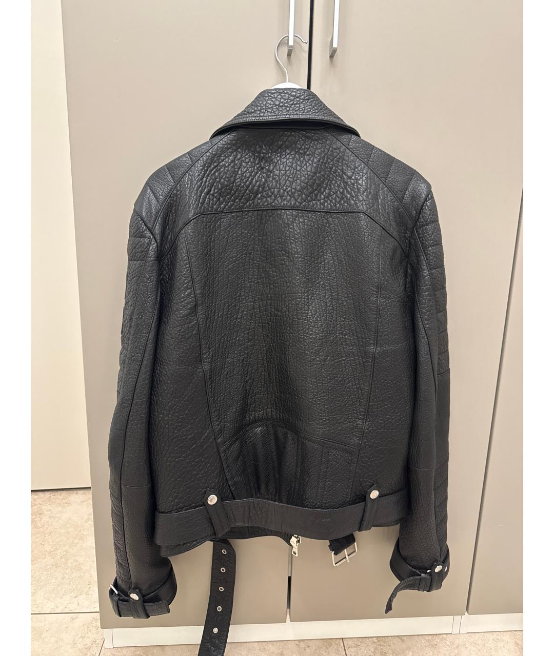 BALMAIN Черная кожаная куртка, фото 3