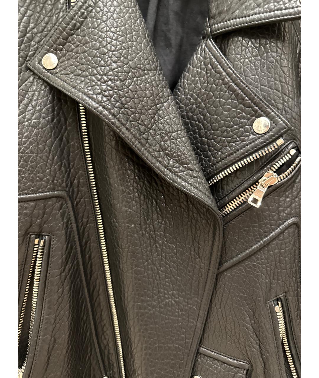 BALMAIN Черная кожаная куртка, фото 4