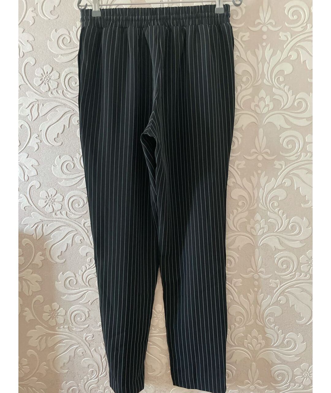 DKNY Черные вискозные прямые брюки, фото 2