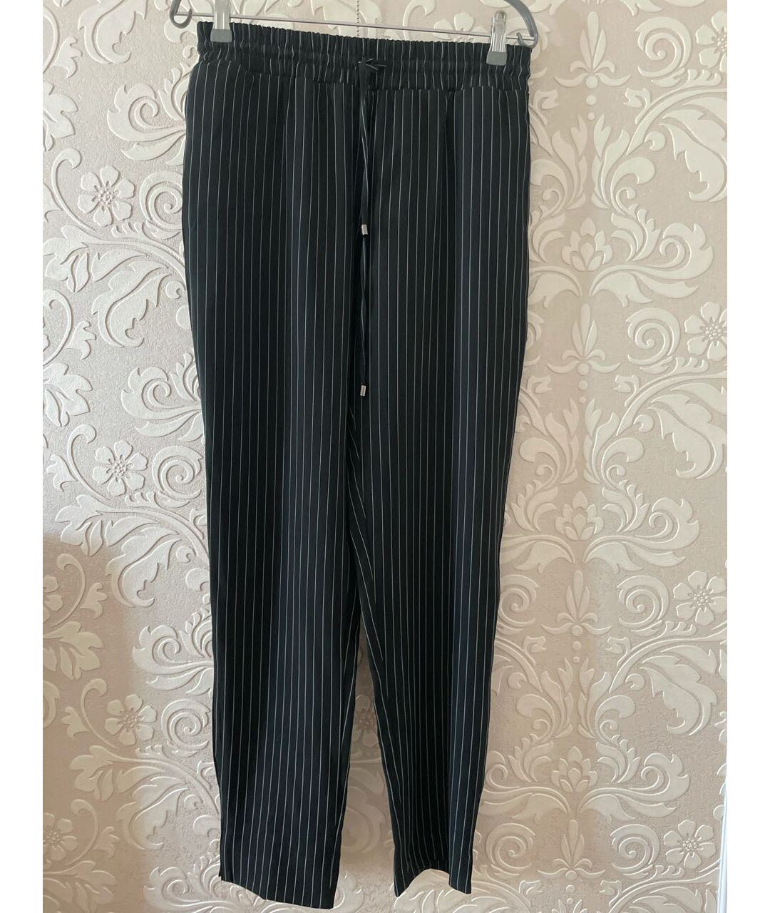 DKNY Черные вискозные прямые брюки, фото 5