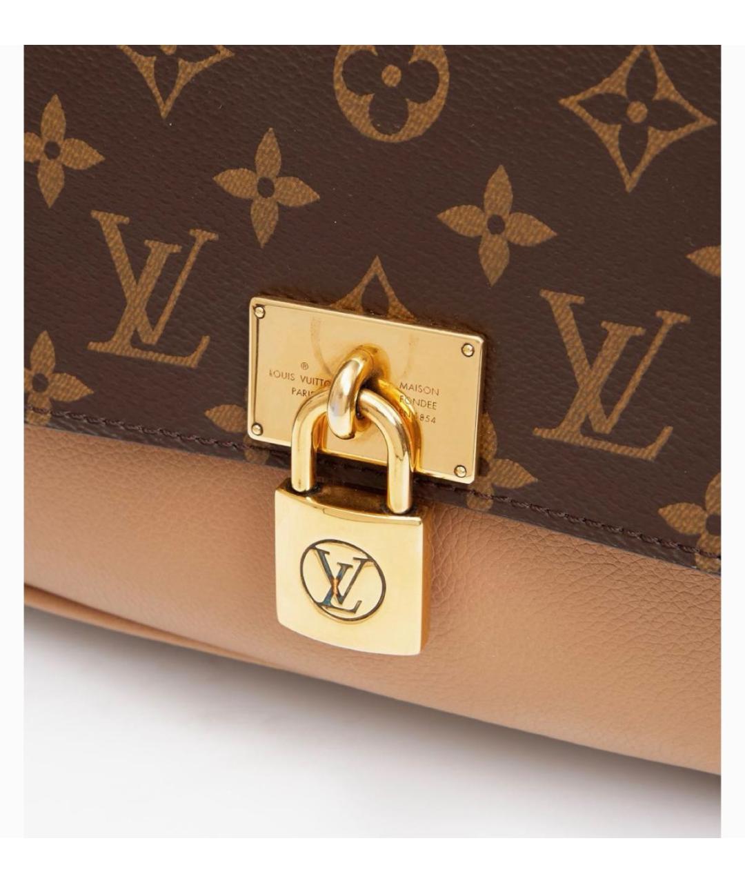 LOUIS VUITTON Коричневая сумка с короткими ручками из канвы, фото 6