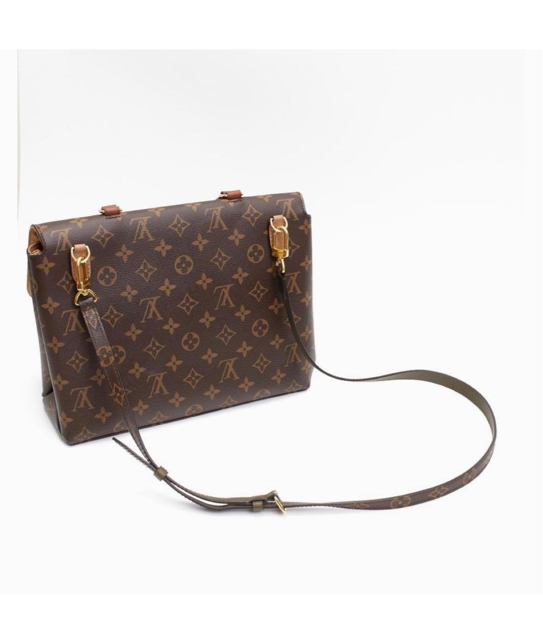 LOUIS VUITTON Коричневая сумка с короткими ручками из канвы, фото 7