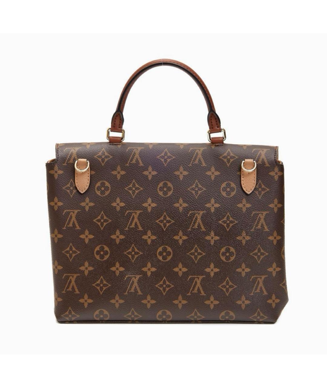 LOUIS VUITTON Коричневая сумка с короткими ручками из канвы, фото 3