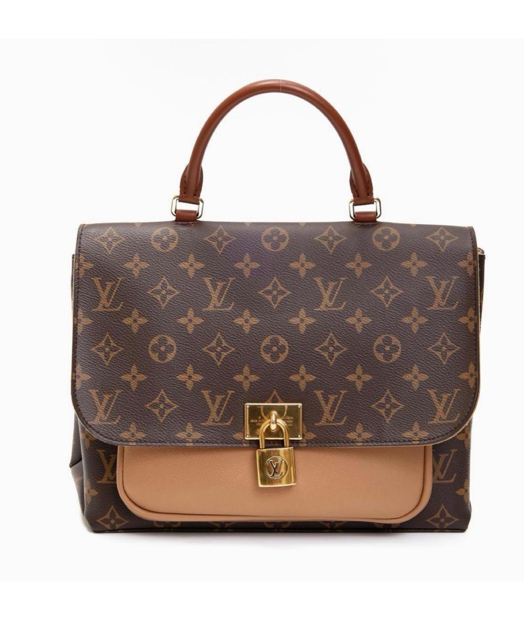 LOUIS VUITTON Коричневая сумка с короткими ручками из канвы, фото 9