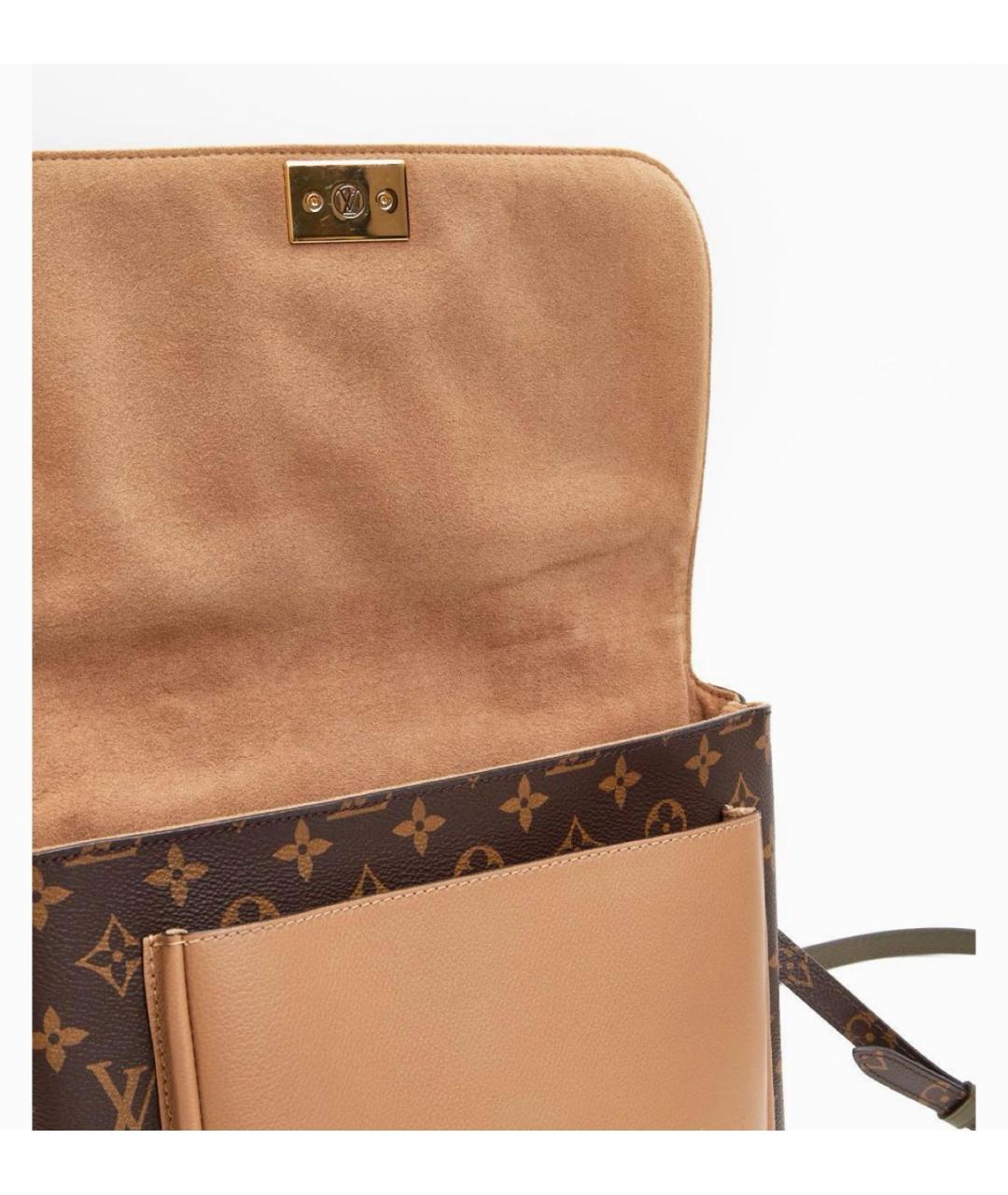 LOUIS VUITTON Коричневая сумка с короткими ручками из канвы, фото 5