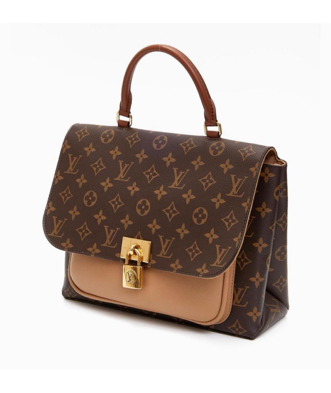 LOUIS VUITTON Коричневая сумка с короткими ручками из канвы, фото 2