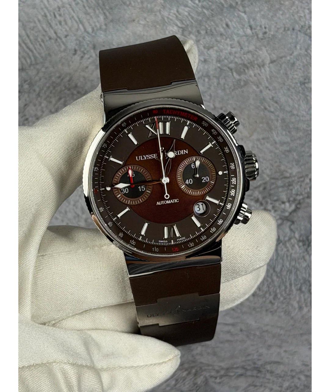 Ulysse Nardin Коричневые металлические часы, фото 2