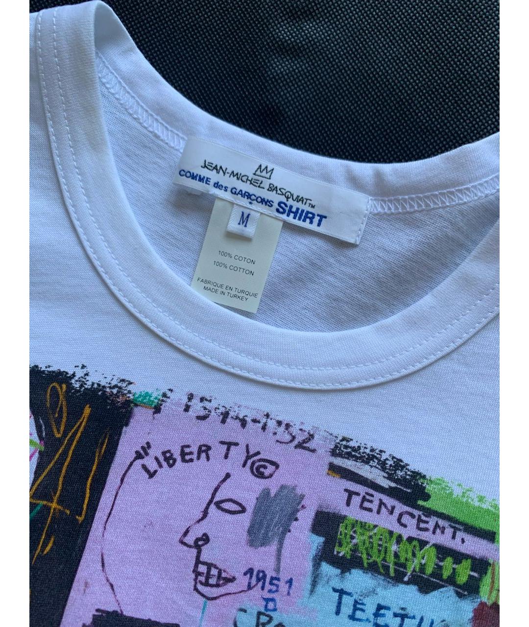 COMME DES GARÇONS Белая хлопковая футболка, фото 4