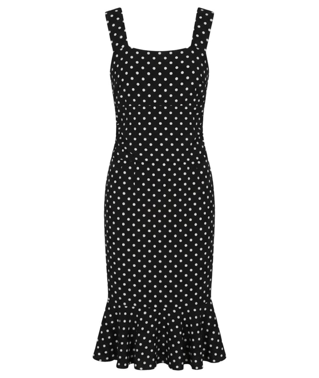 DOLCE&GABBANA Черное шелковое повседневное платье, фото 1