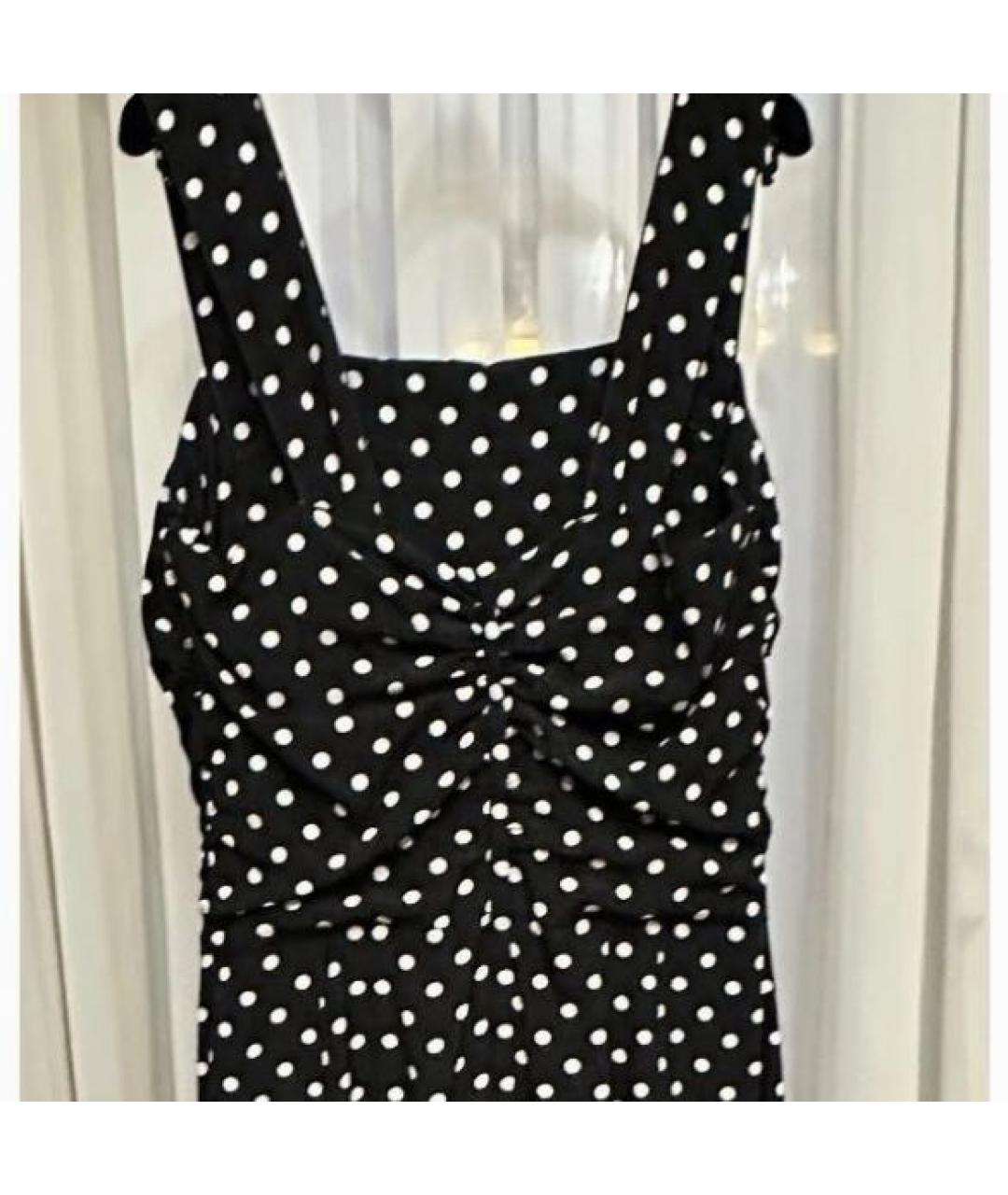 DOLCE&GABBANA Черное шелковое повседневное платье, фото 4