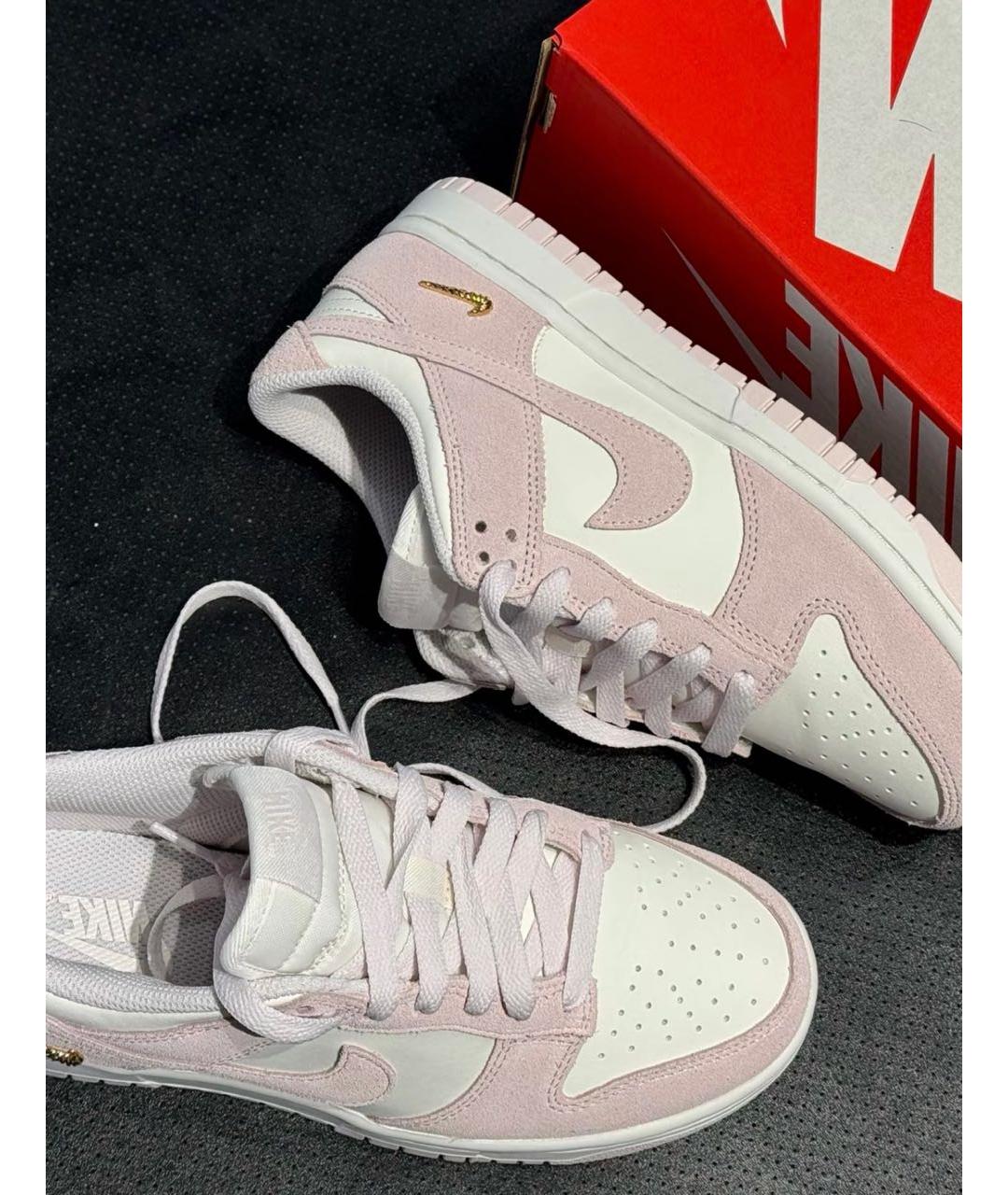 NIKE Розовые замшевые кеды, фото 7