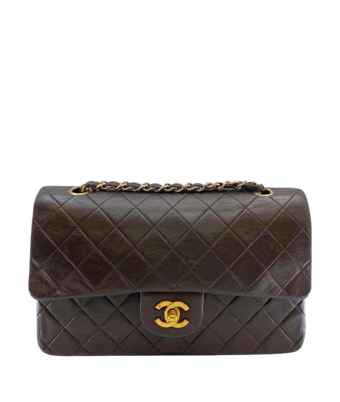CHANEL Коричневая кожаная сумка через плечо, фото 1