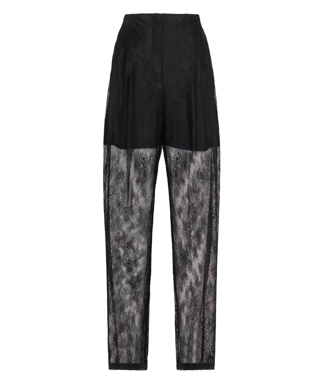 ALBERTA FERRETTI Черные полиамидовые прямые брюки, фото 1