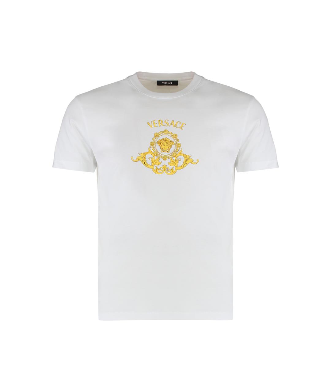VERSACE Белая хлопковая футболка, фото 1