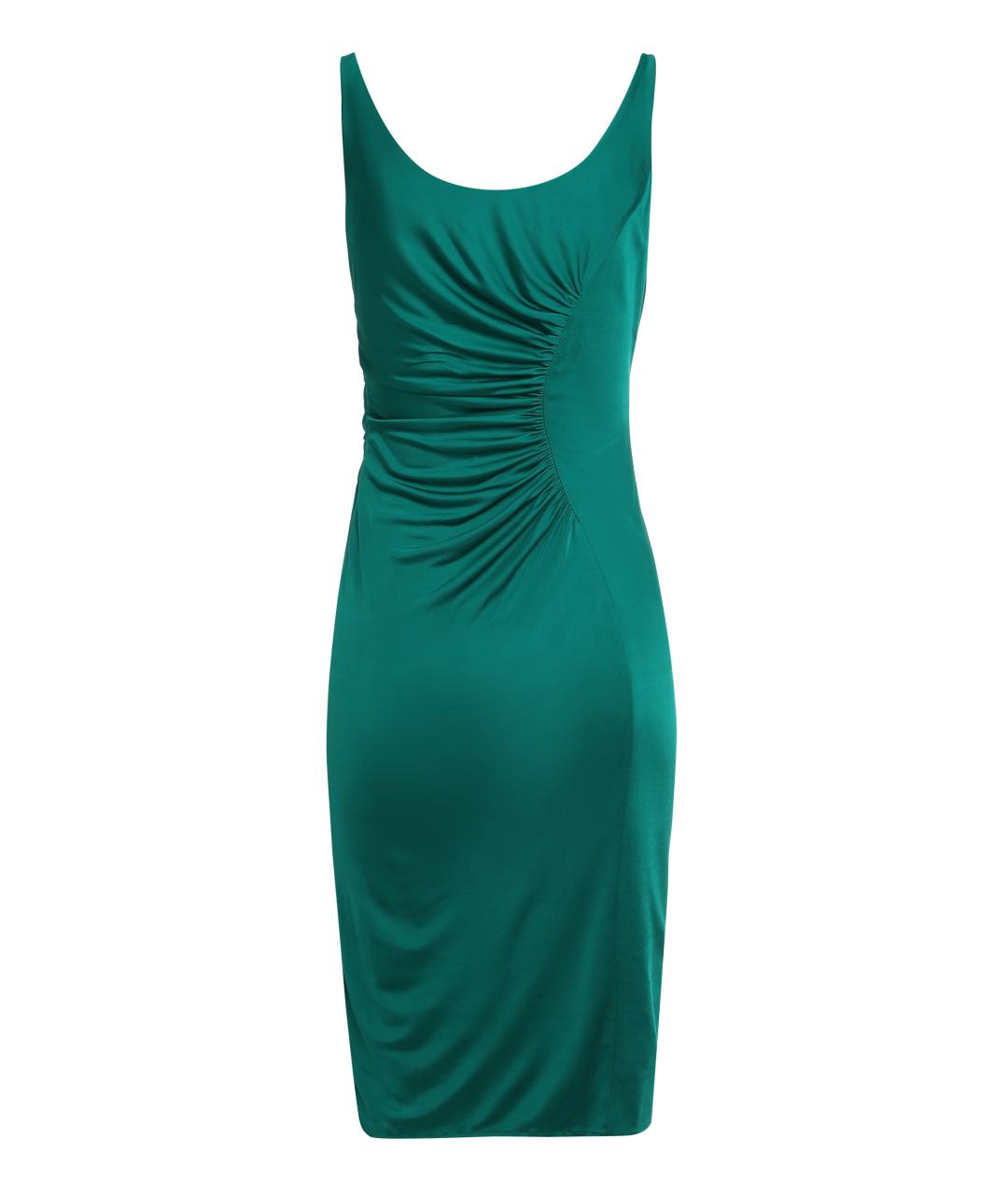 VERSACE Зеленое вискозное платье, фото 2