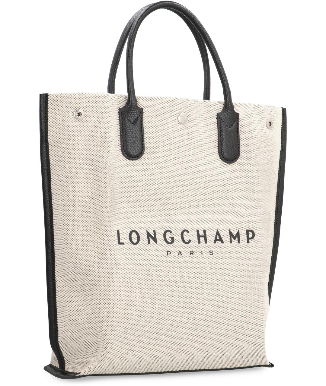 LONGCHAMP Белая хлопковая сумка тоут, фото 3