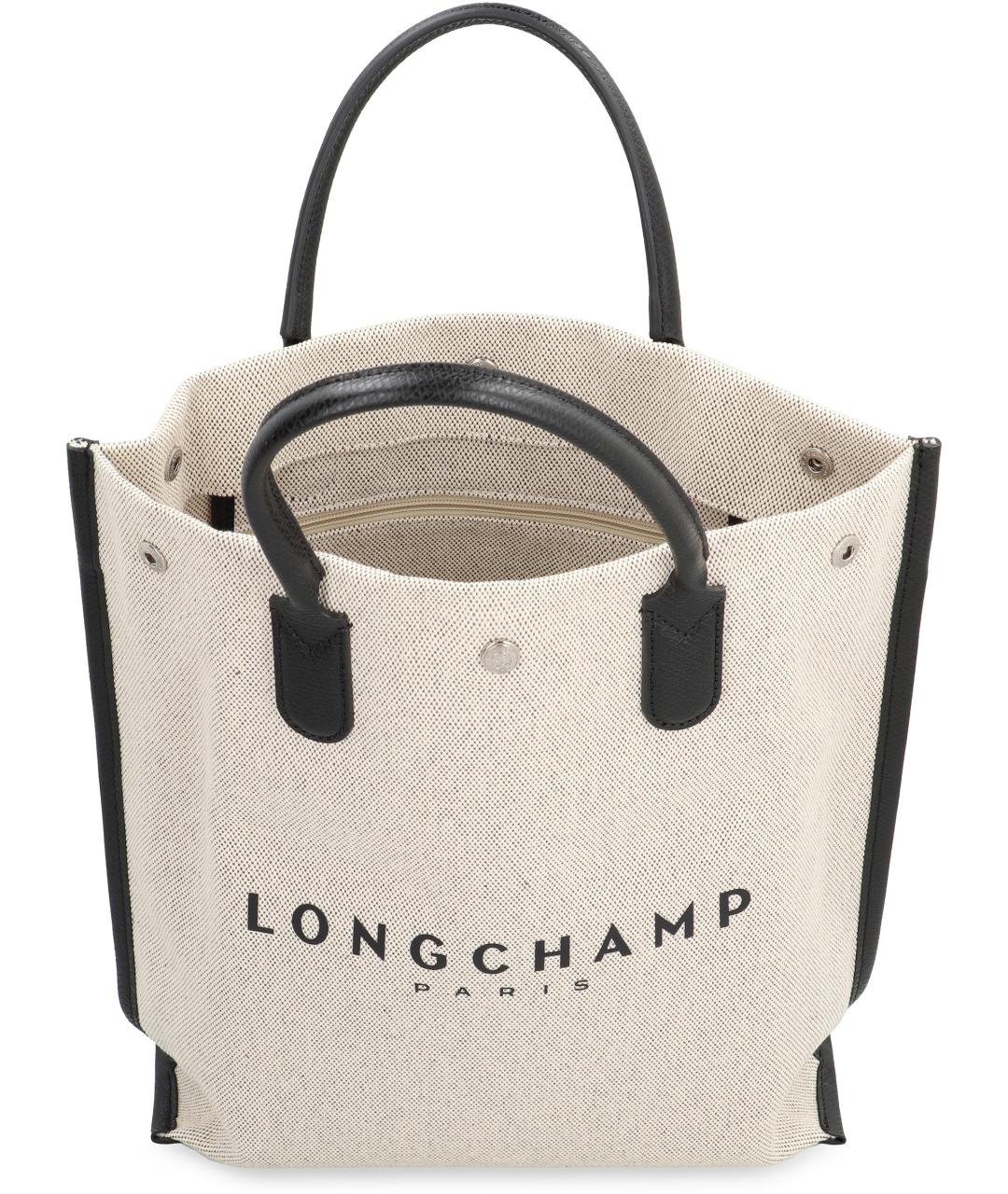 LONGCHAMP Белая хлопковая сумка тоут, фото 5