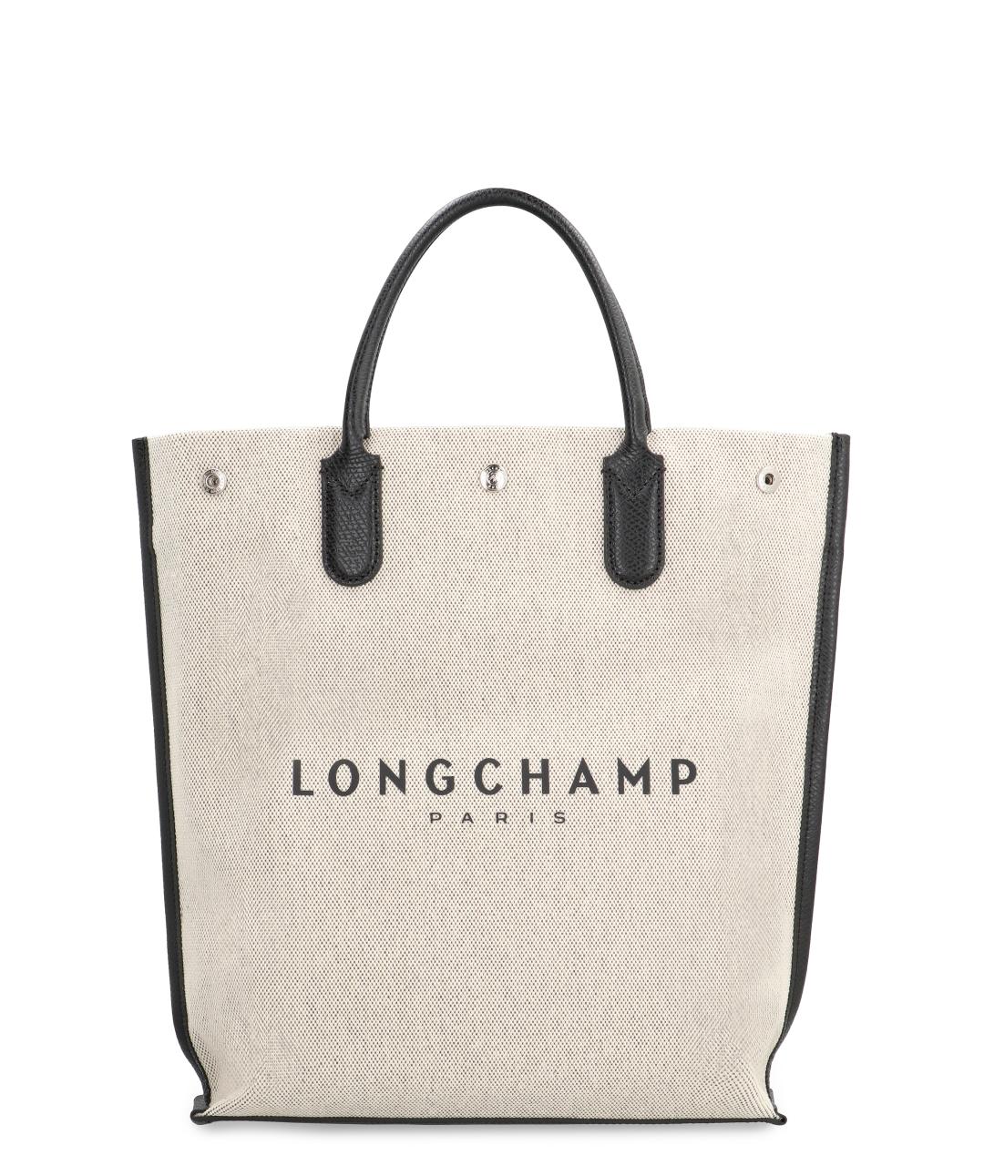 LONGCHAMP Белая хлопковая сумка тоут, фото 1