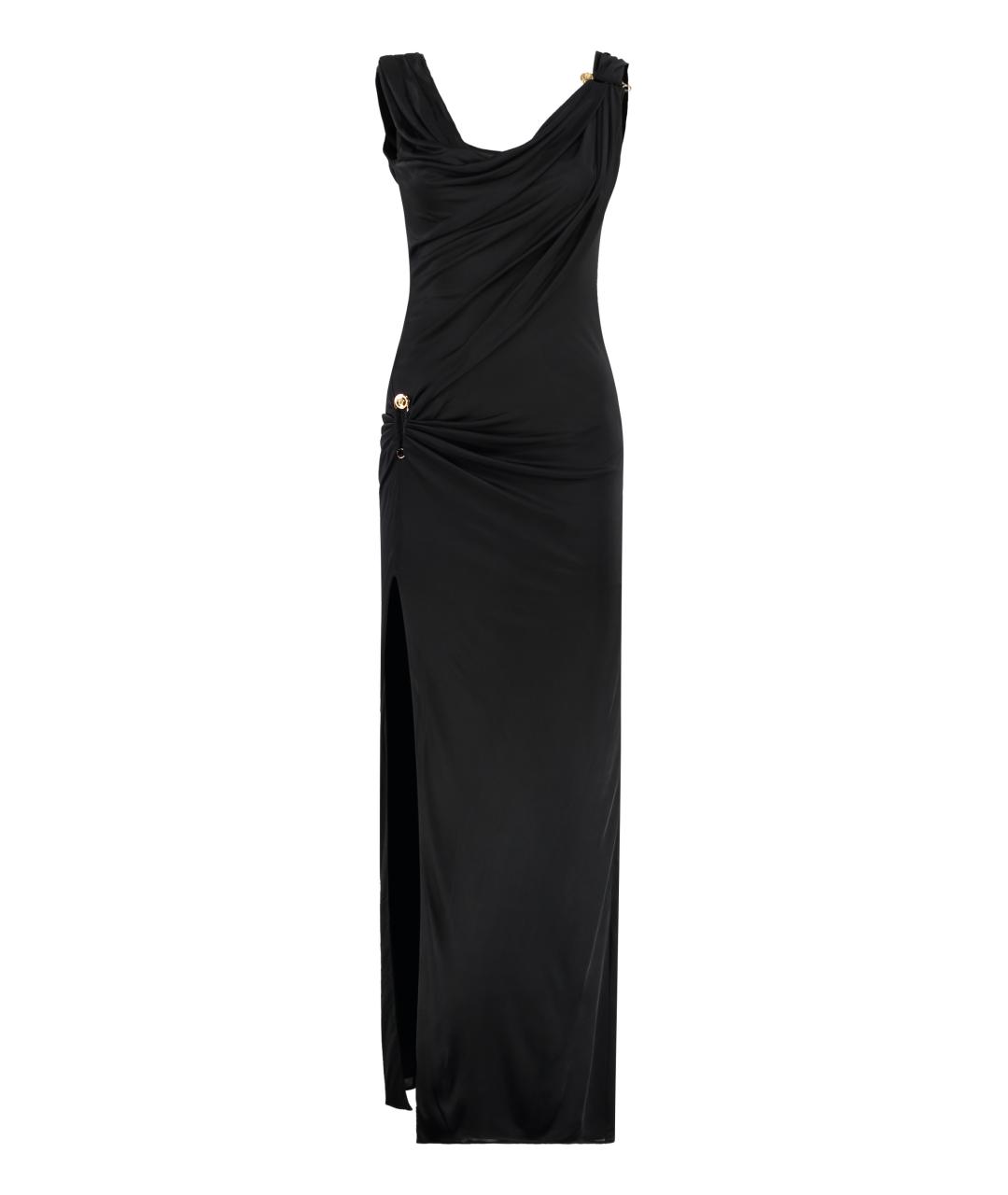 VERSACE Черное вискозное платье, фото 1