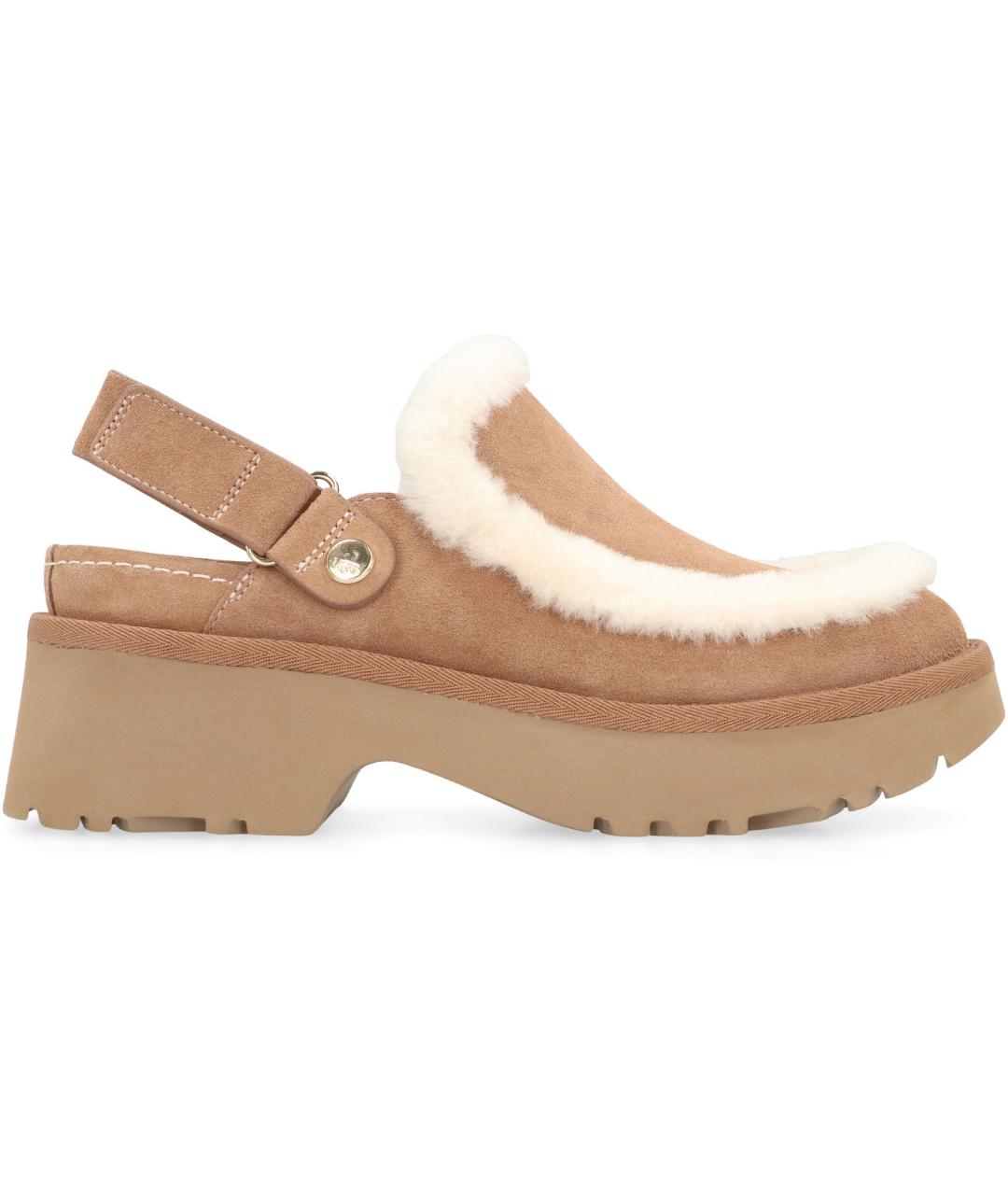 UGG Коричневые замшевые сабо, фото 2