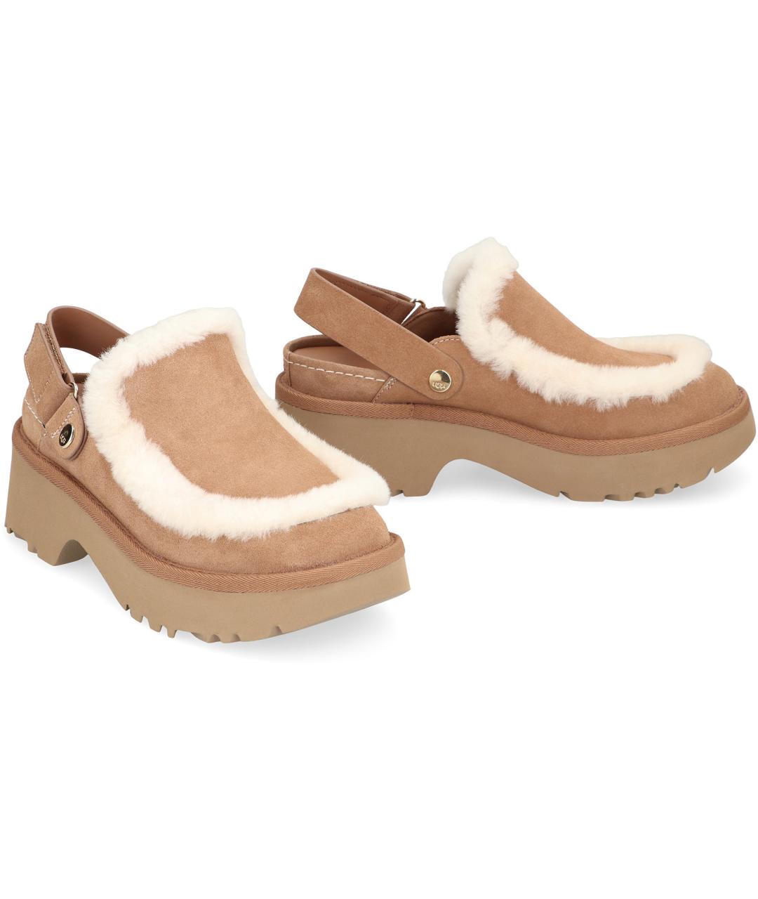 UGG Коричневые замшевые сабо, фото 3